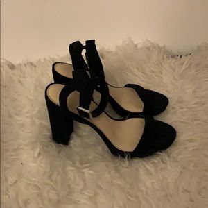 Strappy heels block heel sandals